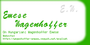 emese wagenhoffer business card